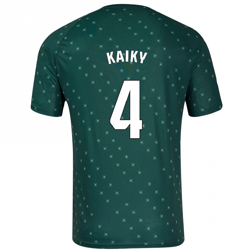 Kids Football Kaiky #4 Dark Green Away Jersey 2024/25 T-Shirt Australia