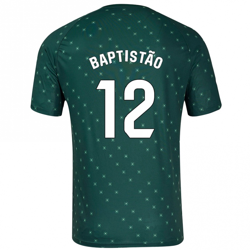 Kids Football Léo Baptistão #12 Dark Green Away Jersey 2024/25 T-Shirt Australia