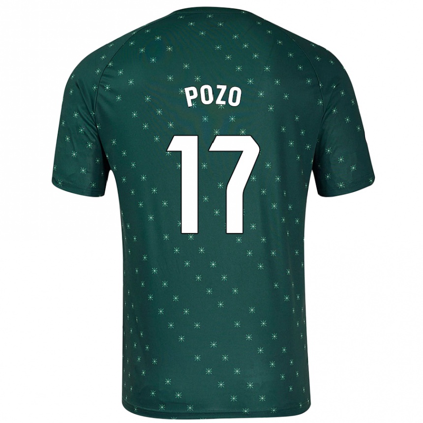 Kids Football Álex Pozo #17 Dark Green Away Jersey 2024/25 T-Shirt Australia