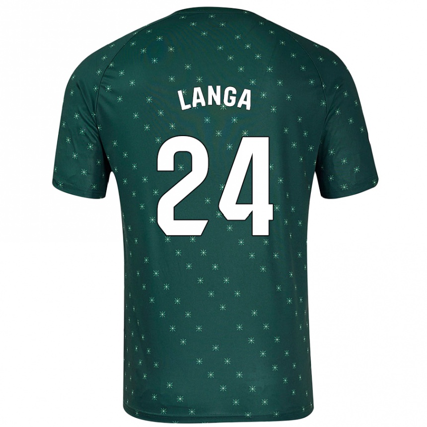 Kids Football Bruno Langa #24 Dark Green Away Jersey 2024/25 T-Shirt Australia