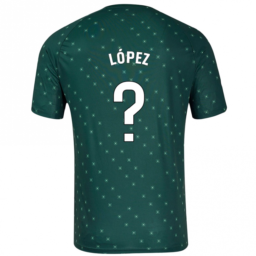 Kids Football Jesús López #0 Dark Green Away Jersey 2024/25 T-Shirt Australia