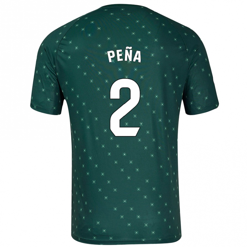 Kids Football Miguel Peña #2 Dark Green Away Jersey 2024/25 T-Shirt Australia