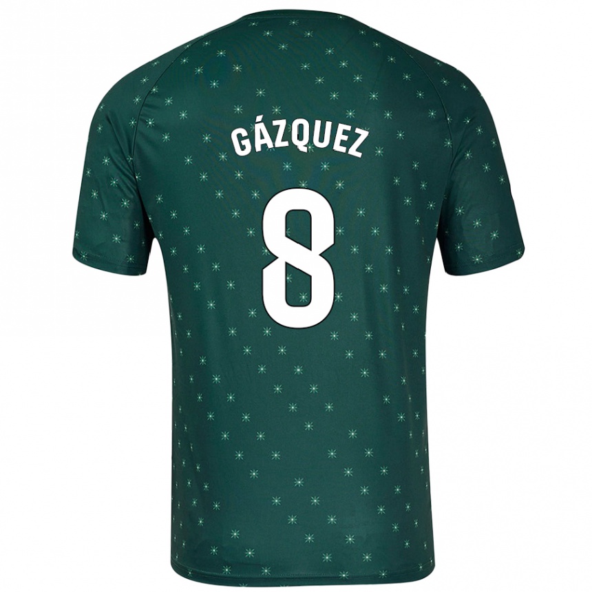 Kids Football Joan Gázquez #8 Dark Green Away Jersey 2024/25 T-Shirt Australia