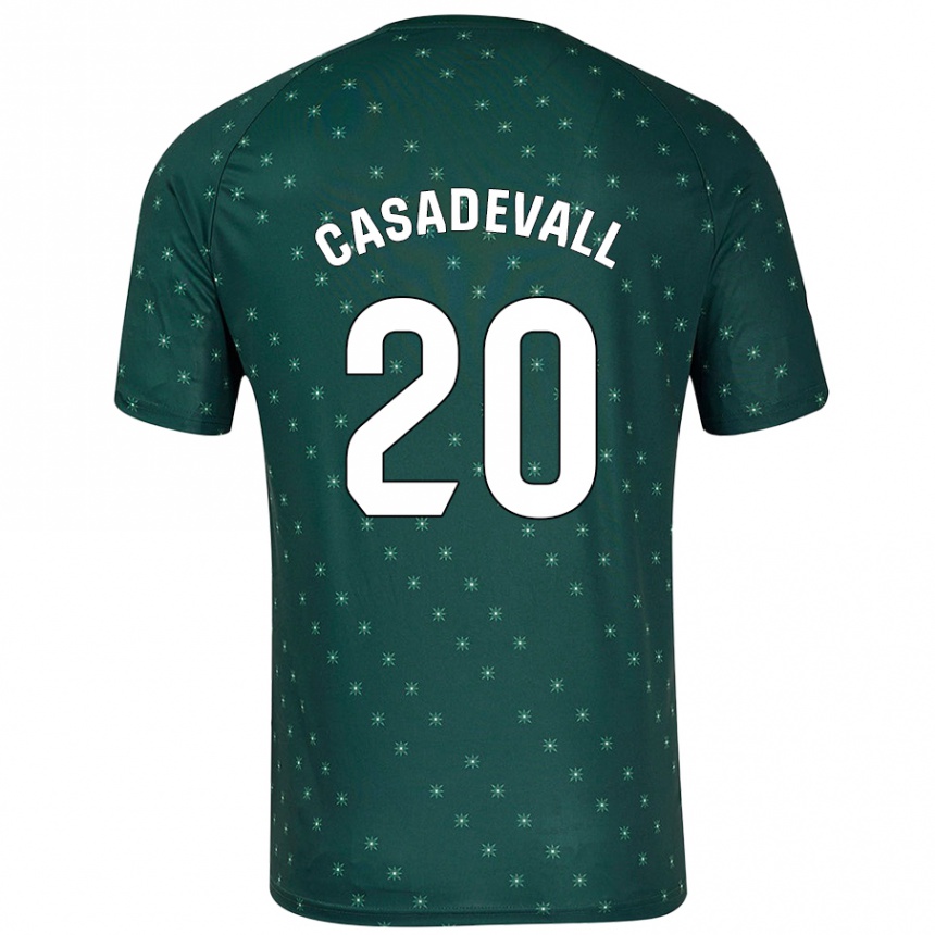 Kids Football Marçal Casadevall #20 Dark Green Away Jersey 2024/25 T-Shirt Australia