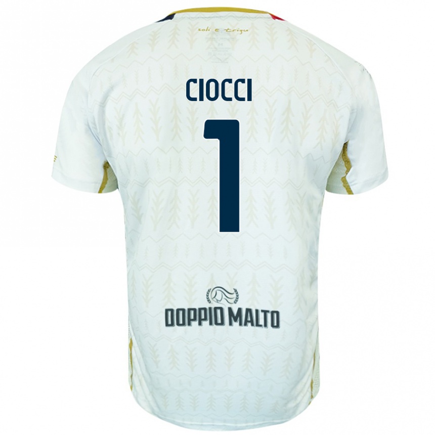 Kids Football Giuseppe Ciocci #1 White Away Jersey 2024/25 T-Shirt Australia