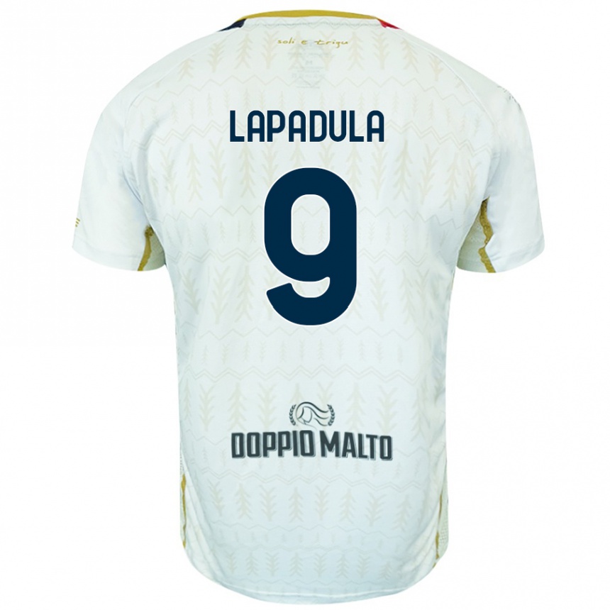 Kids Football Gianluca Lapadula #9 White Away Jersey 2024/25 T-Shirt Australia