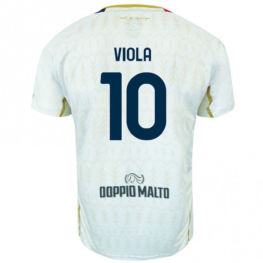 Kids Football Nicolas Viola #10 White Away Jersey 2024/25 T-Shirt Australia