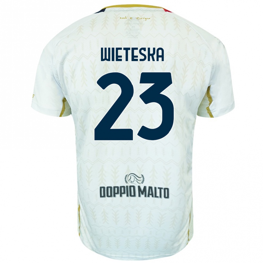 Kids Football Mateusz Wieteska #23 White Away Jersey 2024/25 T-Shirt Australia