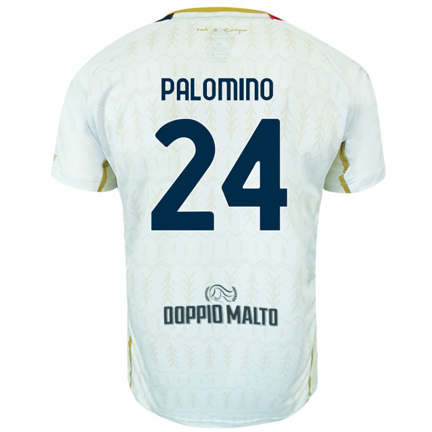 Kids Football José Luis Palomino #24 White Away Jersey 2024/25 T-Shirt Australia