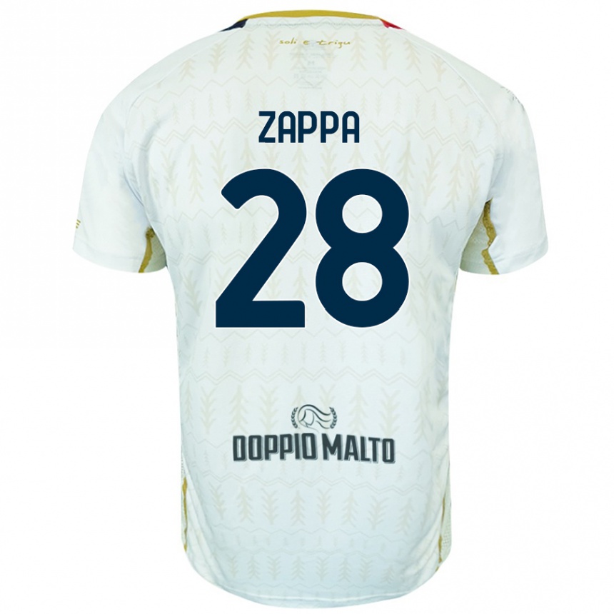 Kids Football Gabriele Zappa #28 White Away Jersey 2024/25 T-Shirt Australia