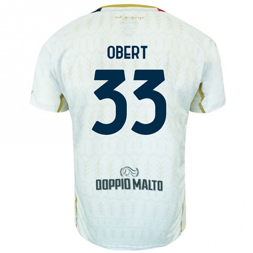 Kids Football Adam Obert #33 White Away Jersey 2024/25 T-Shirt Australia