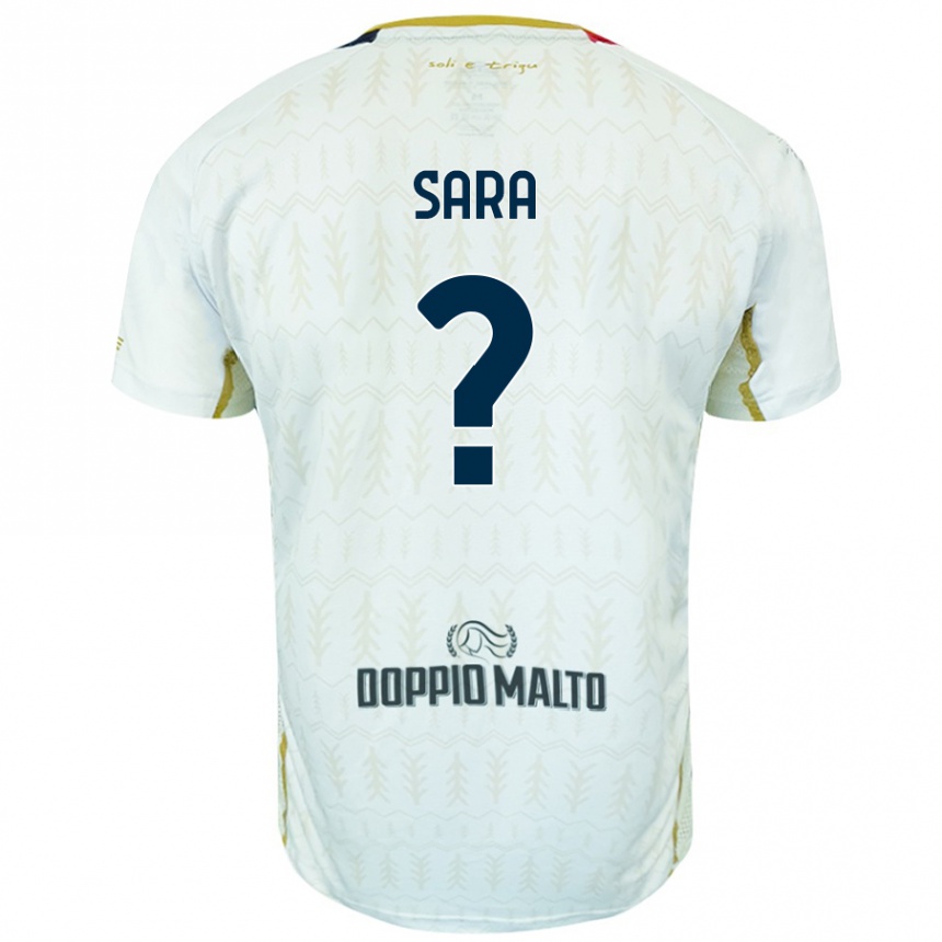 Kids Football Riccardo Sara #0 White Away Jersey 2024/25 T-Shirt Australia