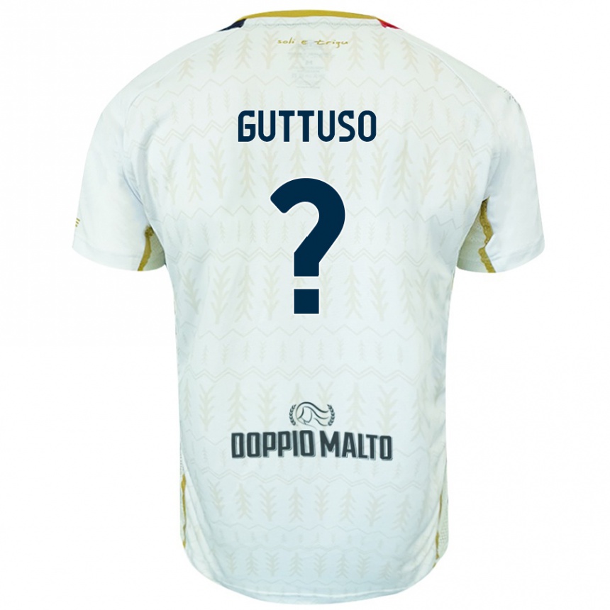 Kids Football Iacopo Guttuso #0 White Away Jersey 2024/25 T-Shirt Australia