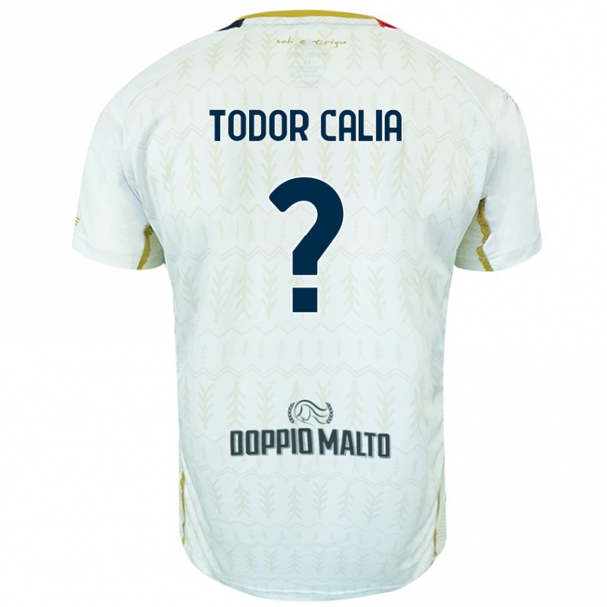 Kids Football Francesco Todor Calia #0 White Away Jersey 2024/25 T-Shirt Australia