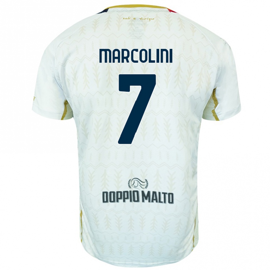 Kids Football Diego Marcolini #7 White Away Jersey 2024/25 T-Shirt Australia