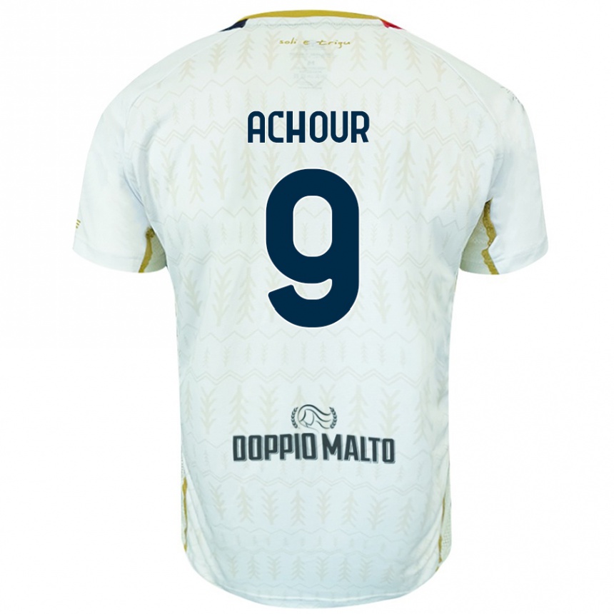 Kids Football Sofiane Achour #9 White Away Jersey 2024/25 T-Shirt Australia