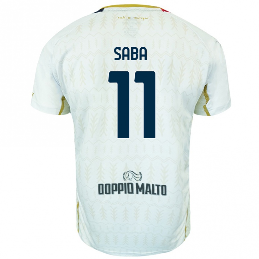 Kids Football Alessio Saba #11 White Away Jersey 2024/25 T-Shirt Australia