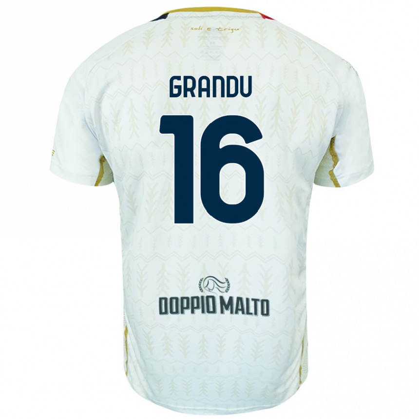 Kids Football Nicola Grandu #16 White Away Jersey 2024/25 T-Shirt Australia