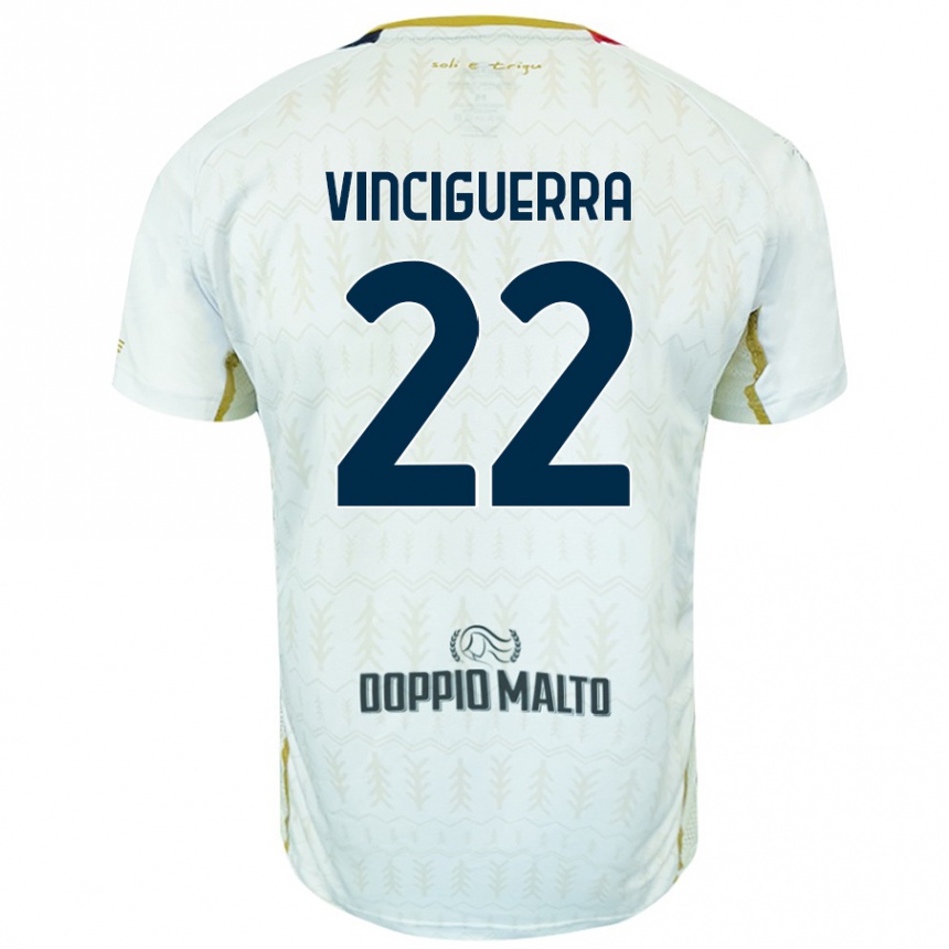 Kids Football Alessandro Vinciguerra #22 White Away Jersey 2024/25 T-Shirt Australia