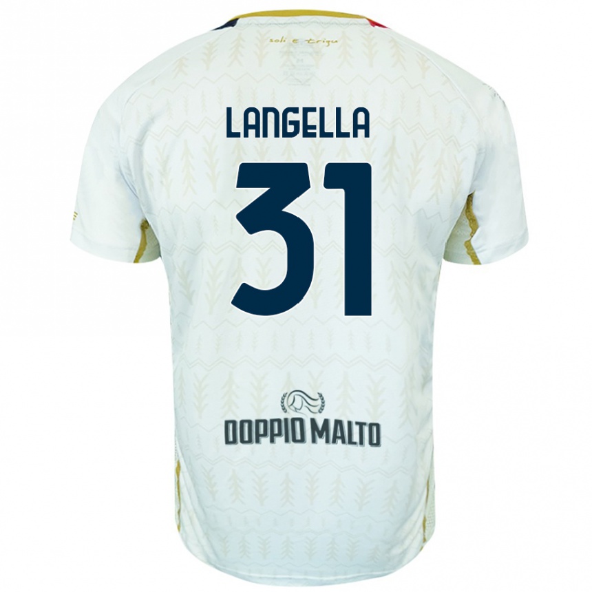 Kids Football Matteo Langella #31 White Away Jersey 2024/25 T-Shirt Australia