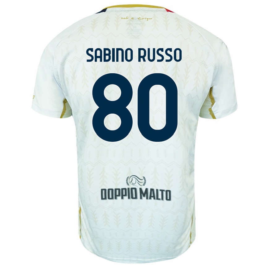 Kids Football Alessandro Sabino Russo #80 White Away Jersey 2024/25 T-Shirt Australia