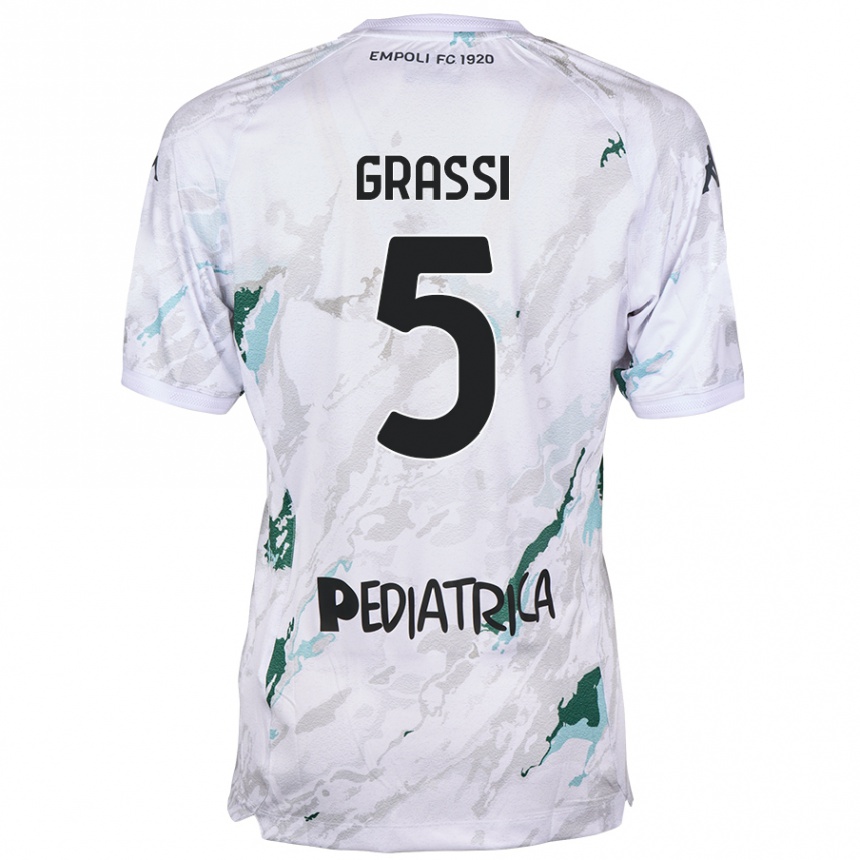 Kids Football Alberto Grassi #5 Grey Away Jersey 2024/25 T-Shirt Australia