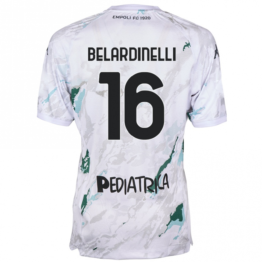 Kids Football Luca Belardinelli #16 Grey Away Jersey 2024/25 T-Shirt Australia