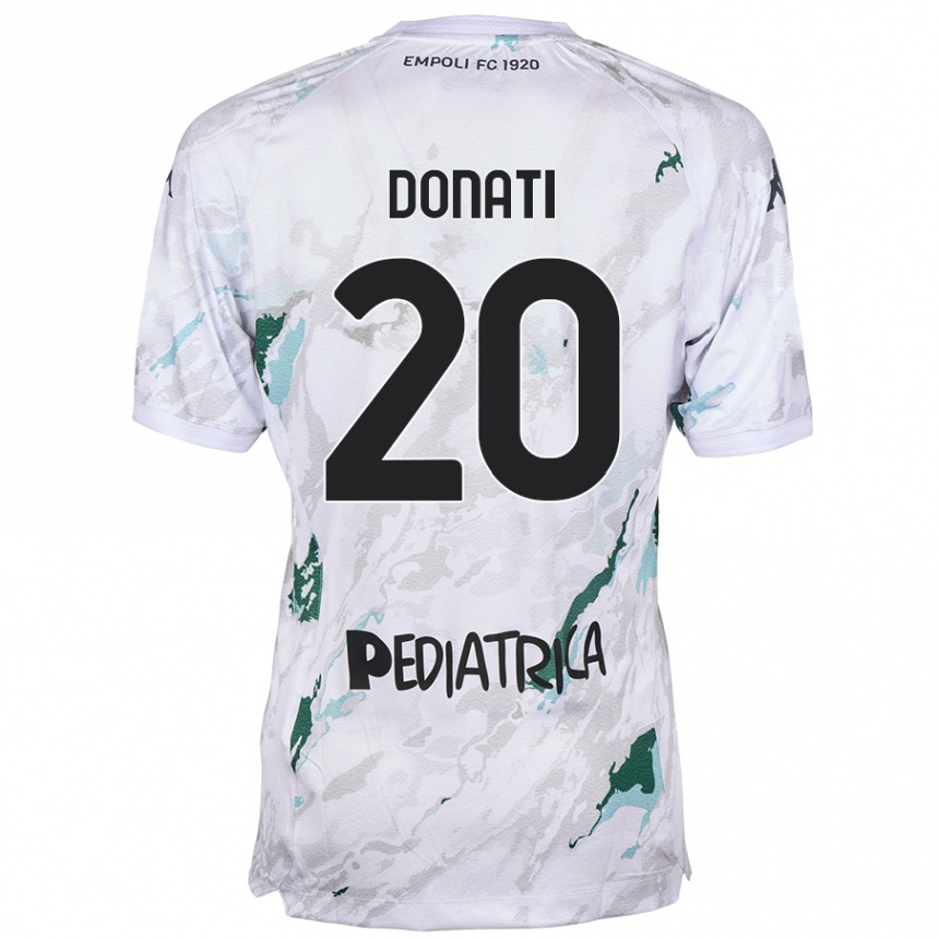 Kids Football Francesco Donati #20 Grey Away Jersey 2024/25 T-Shirt Australia