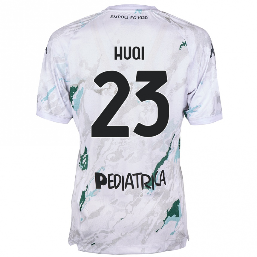 Kids Football Mattia Huqi #23 Grey Away Jersey 2024/25 T-Shirt Australia