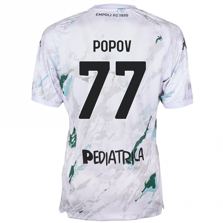 Kids Football Bogdan Popov #77 Grey Away Jersey 2024/25 T-Shirt Australia