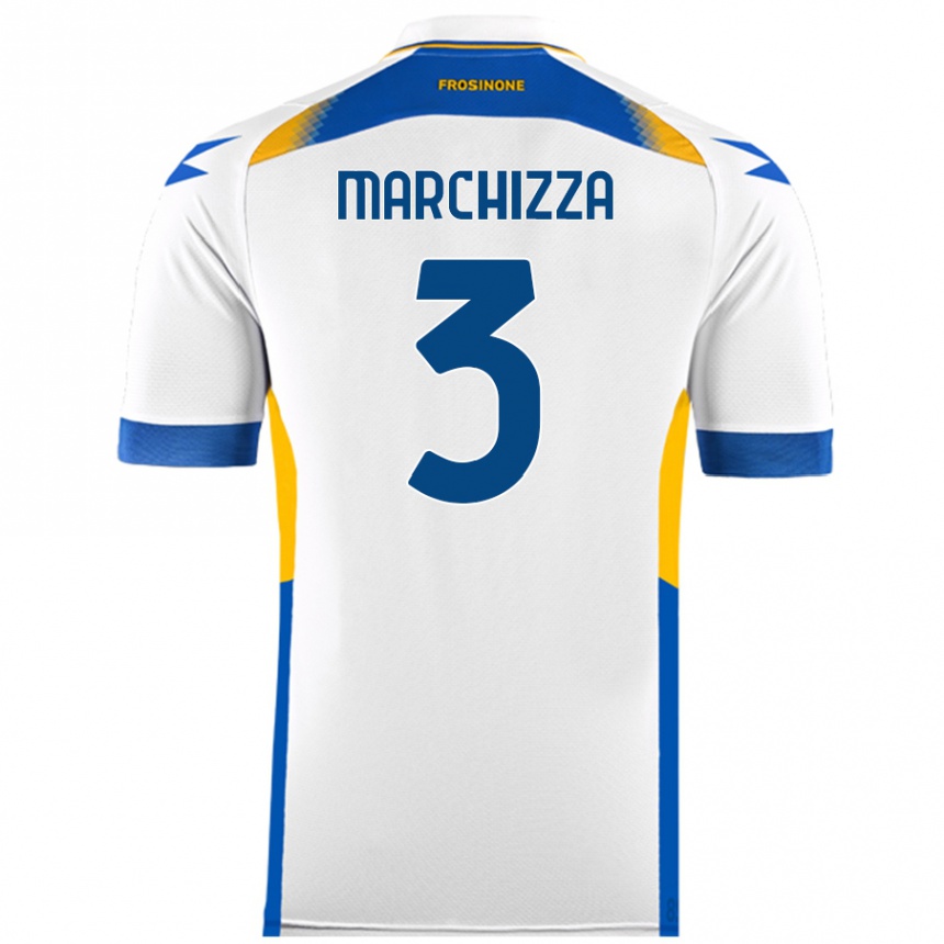 Kids Football Riccardo Marchizza #3 White Away Jersey 2024/25 T-Shirt Australia