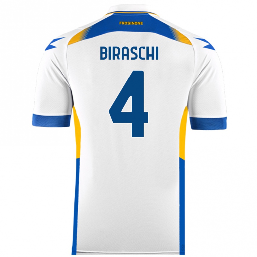 Kids Football Davide Biraschi #4 White Away Jersey 2024/25 T-Shirt Australia