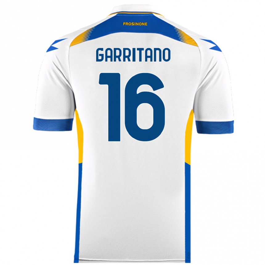 Kids Football Luca Garritano #16 White Away Jersey 2024/25 T-Shirt Australia