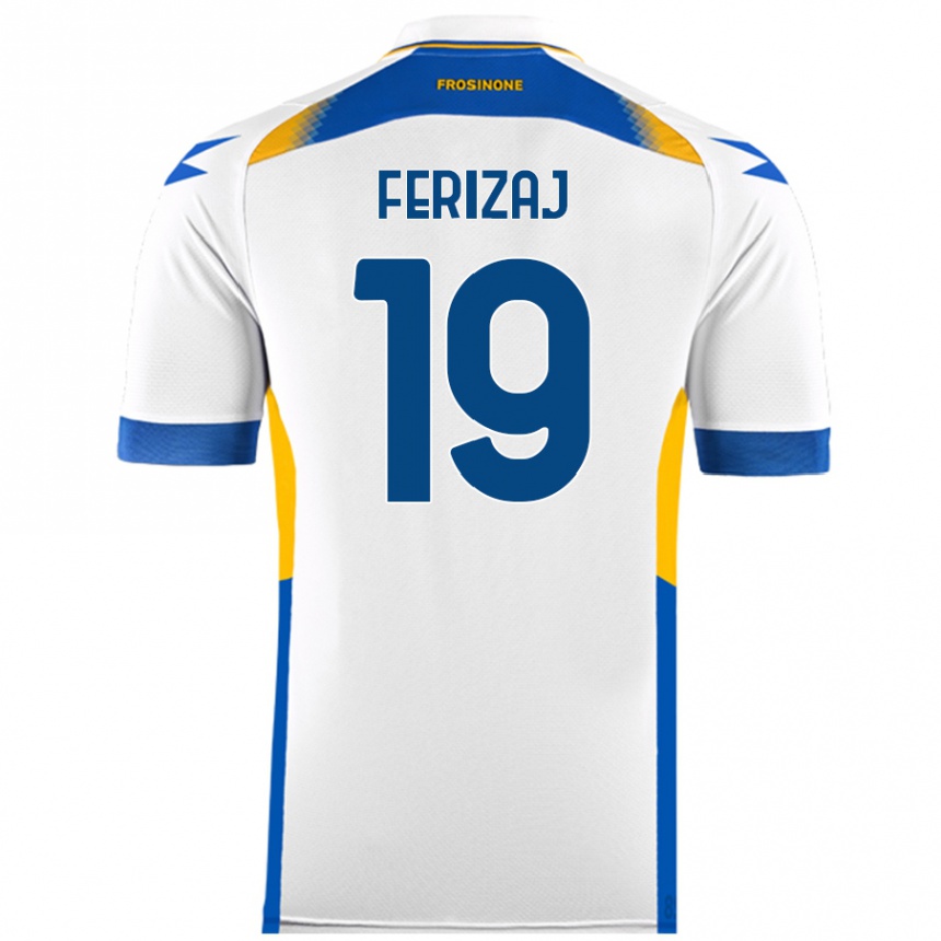 Kids Football Justin Ferizaj #19 White Away Jersey 2024/25 T-Shirt Australia