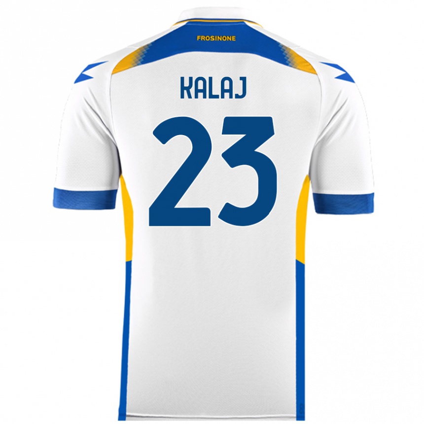 Kids Football Sergio Kalaj #23 White Away Jersey 2024/25 T-Shirt Australia