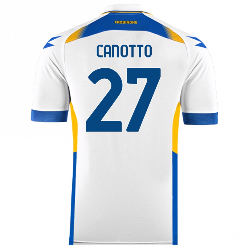 Kids Football Luigi Canotto #27 White Away Jersey 2024/25 T-Shirt Australia