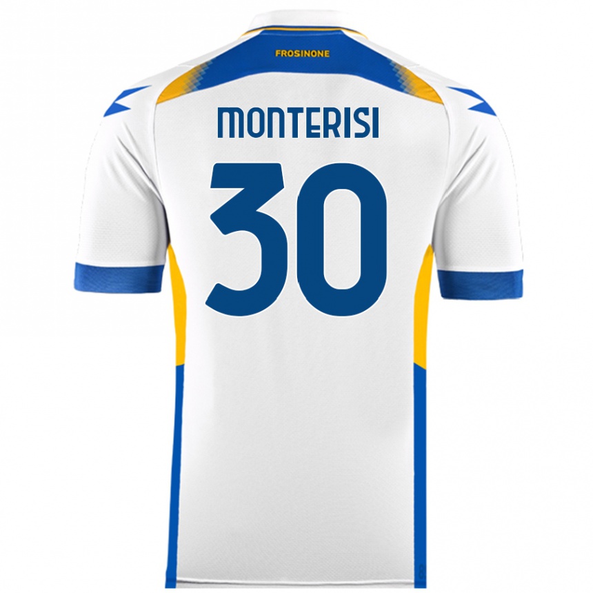 Kids Football Ilario Monterisi #30 White Away Jersey 2024/25 T-Shirt Australia