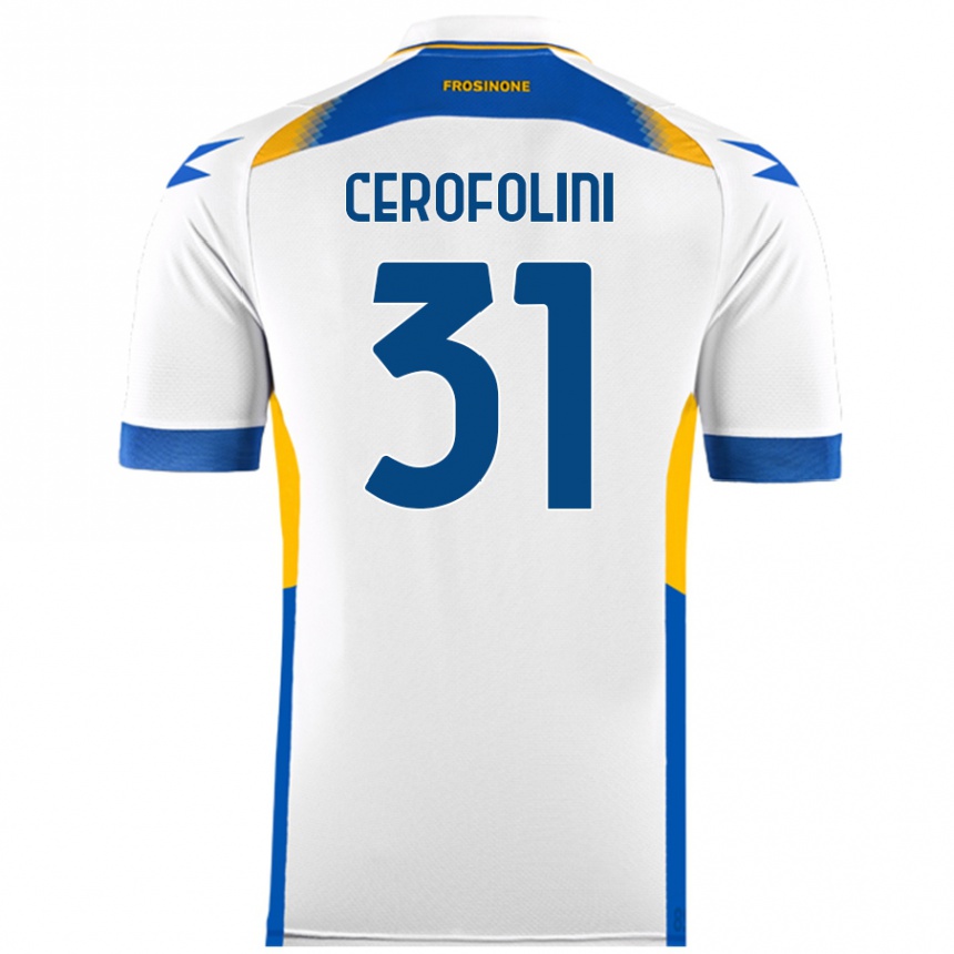 Kids Football Michele Cerofolini #31 White Away Jersey 2024/25 T-Shirt Australia