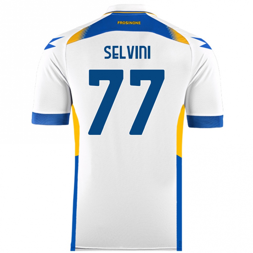 Kids Football Alessandro Selvini #77 White Away Jersey 2024/25 T-Shirt Australia