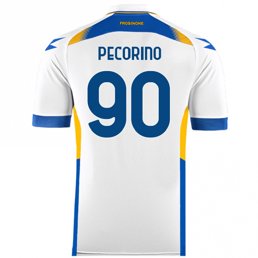 Kids Football Emanuele Pecorino #90 White Away Jersey 2024/25 T-Shirt Australia