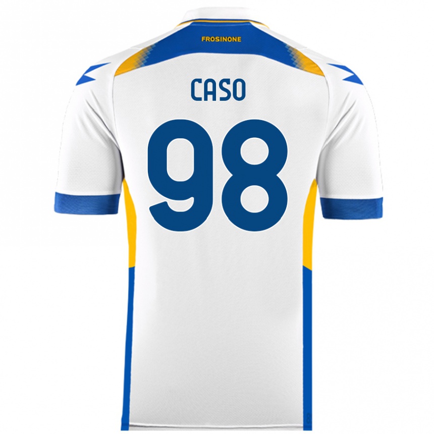 Kids Football Giuseppe Caso #98 White Away Jersey 2024/25 T-Shirt Australia