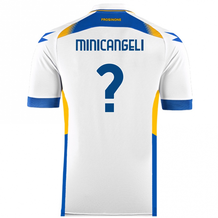 Kids Football Francesco Minicangeli #0 White Away Jersey 2024/25 T-Shirt Australia