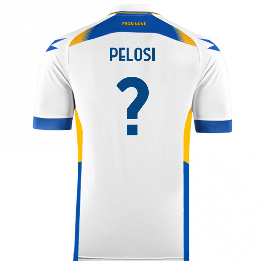 Kids Football Dario Pelosi #0 White Away Jersey 2024/25 T-Shirt Australia