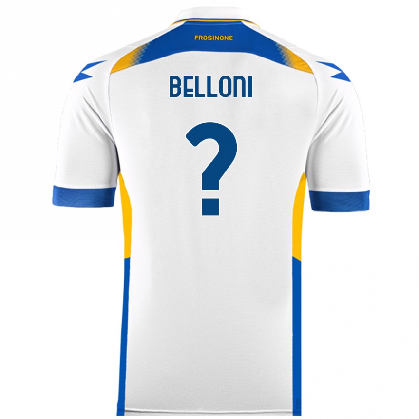 Kids Football Nicholas Belloni #0 White Away Jersey 2024/25 T-Shirt Australia