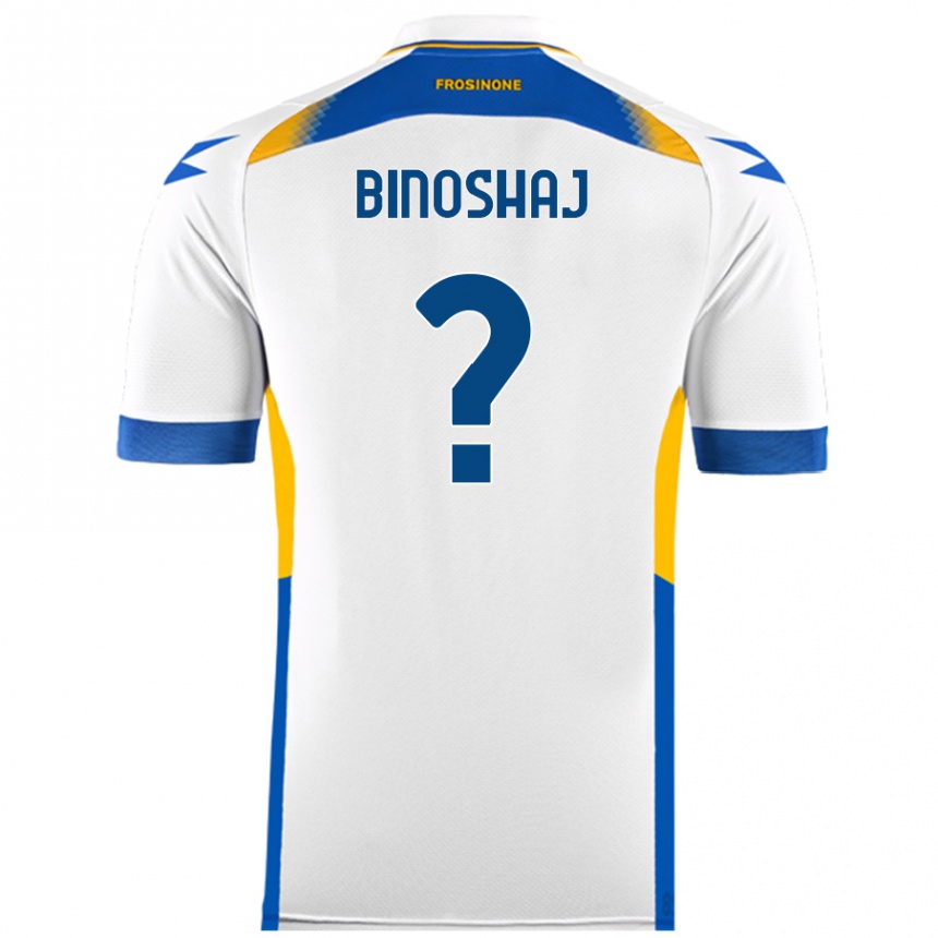 Kids Football Samuele Binoshaj #0 White Away Jersey 2024/25 T-Shirt Australia