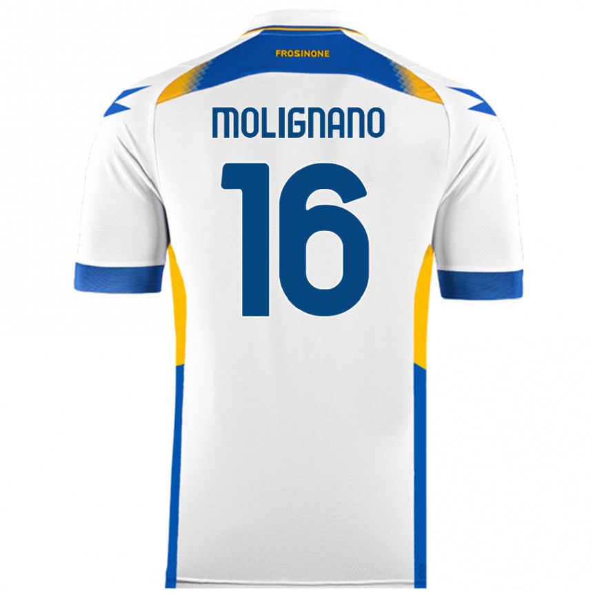 Kids Football Gaetano Molignano #16 White Away Jersey 2024/25 T-Shirt Australia