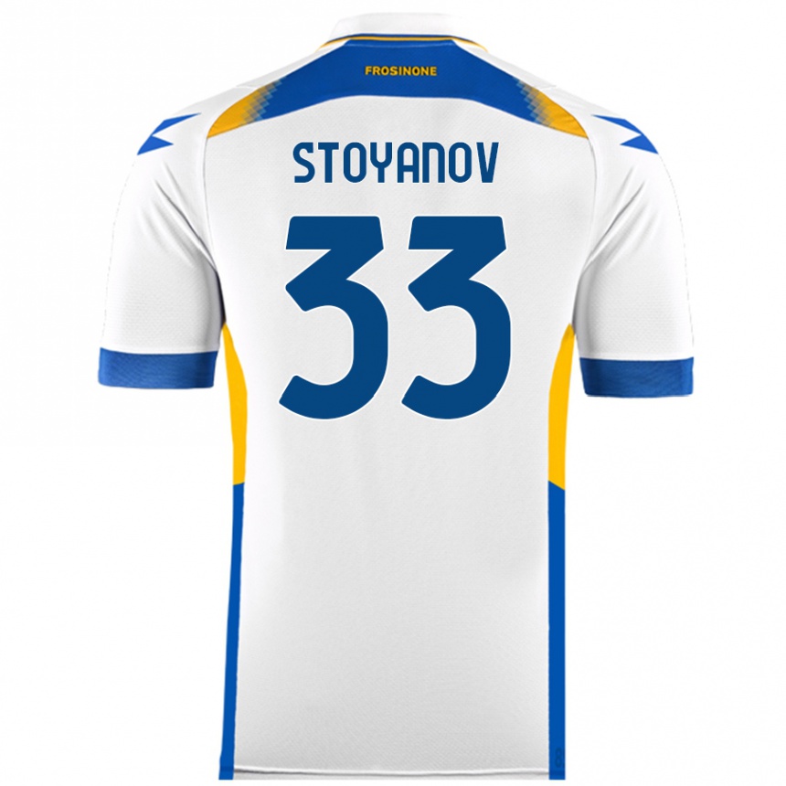 Kids Football Steliyan Stoyanov #33 White Away Jersey 2024/25 T-Shirt Australia