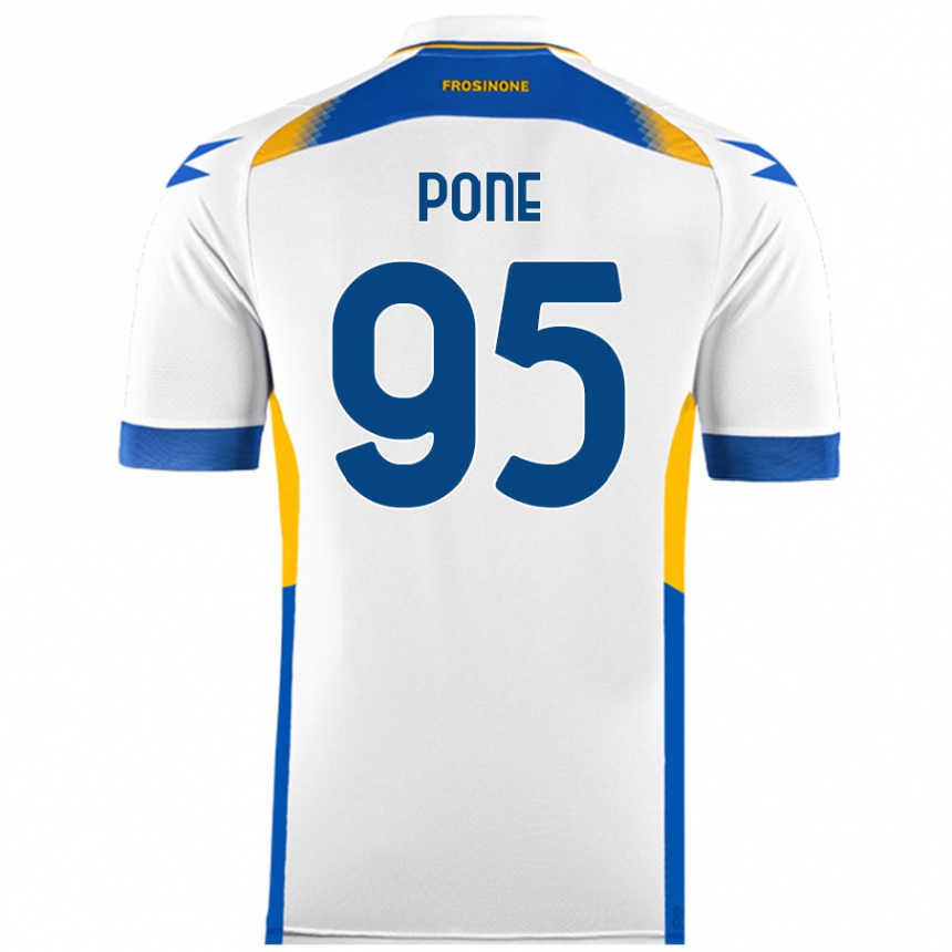 Kids Football Cristian Pone #95 White Away Jersey 2024/25 T-Shirt Australia