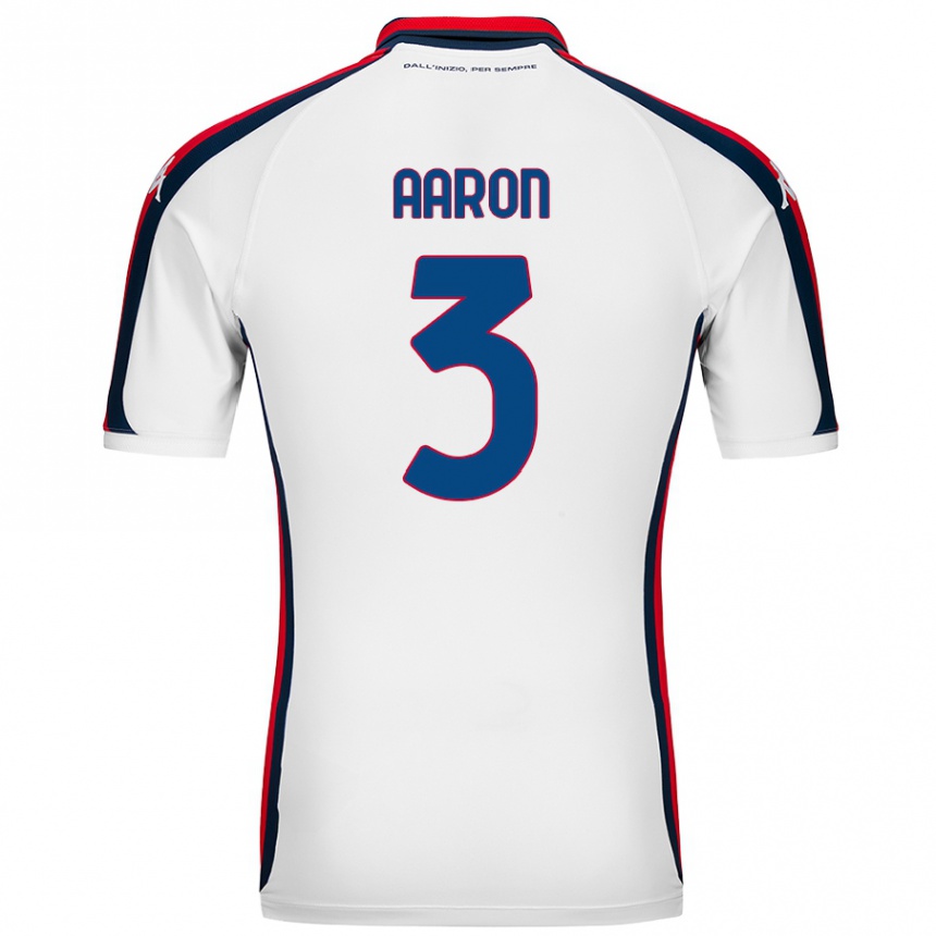 Kids Football Aarón Martín #3 White Away Jersey 2024/25 T-Shirt Australia