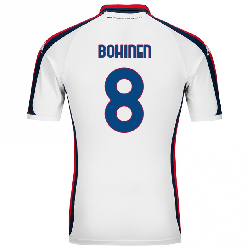 Kids Football Emil Bohinen #8 White Away Jersey 2024/25 T-Shirt Australia